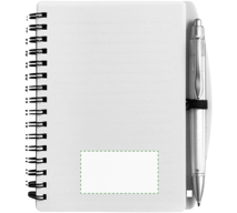 Bloco de notas PP com esferográfica